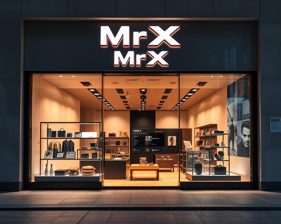 A sleek and modern e-commerce store, showcasing a variety of products under the brand name "MrX". The storefront is illuminated by warm, soft lighting, creating a welcoming atmosphere. The layout features clean lines, minimalist design, and strategic product placement to draw the eye. In the foreground, a large display window showcases the featured items, while the middle ground features a well-organized, user-friendly interface. The background depicts a minimalist, yet sophisticated urban setting, hinting at the store's urban, tech-savvy clientele. The overall mood is one of professionalism, efficiency, and a commitment to delivering a seamless online shopping experience.