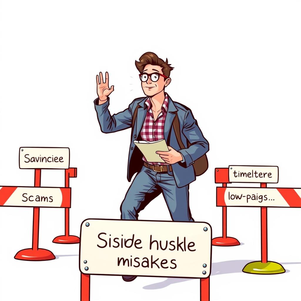 Person avoiding common side hustle mistakes