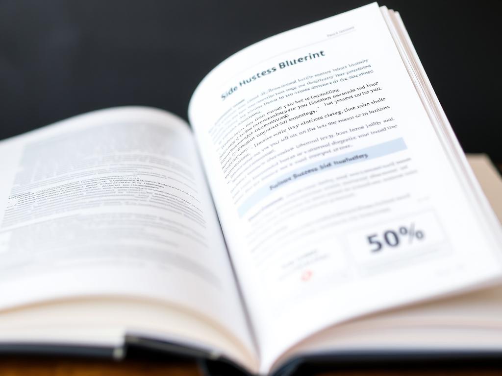 Preview of ebook content showing side hustle strategies